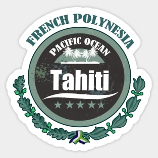 TAHITI Round Emblem Sticker